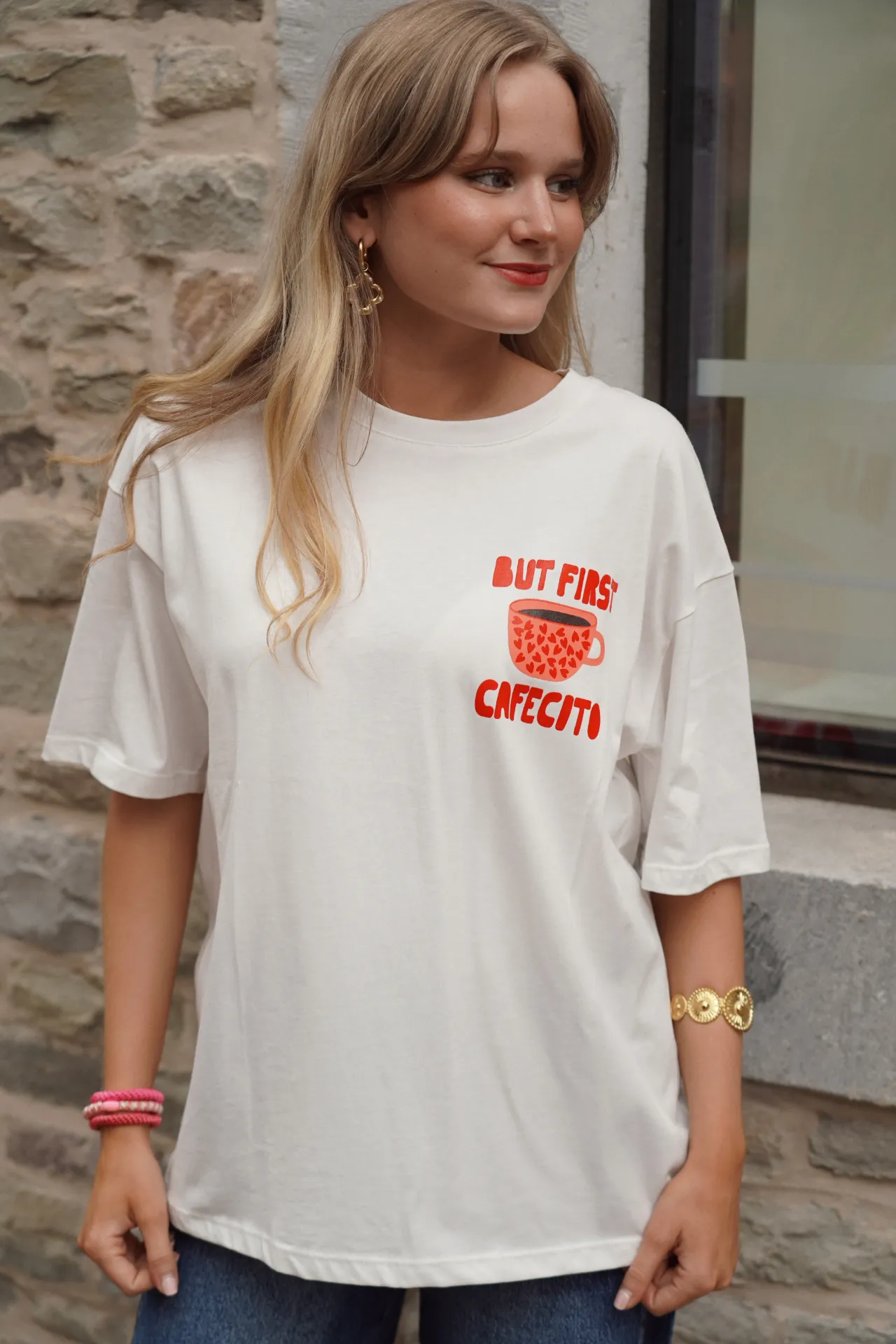 CAFECITO BLANC - T-shirt imprimé