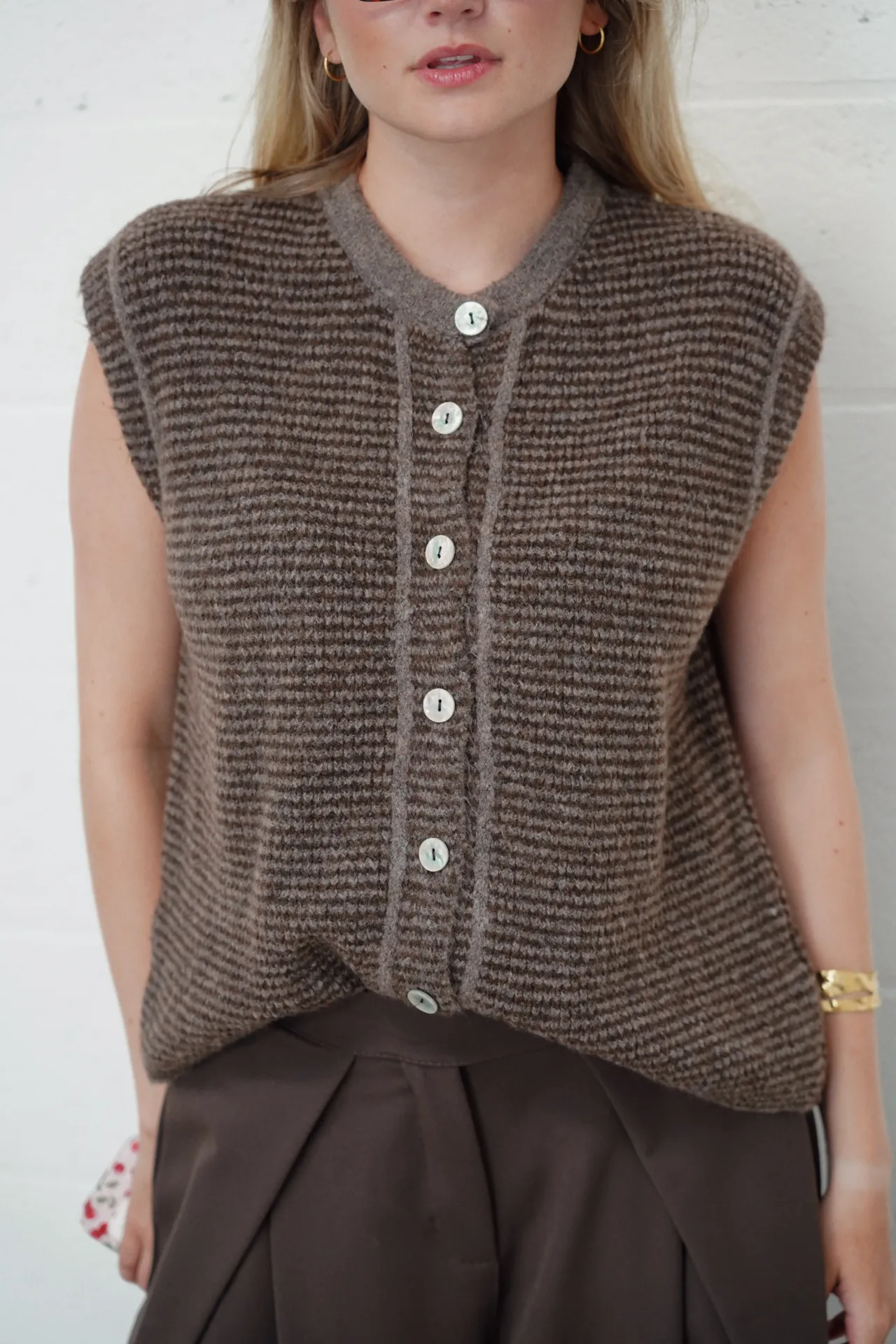 ALEXIO BRUN - Gilet rayé
