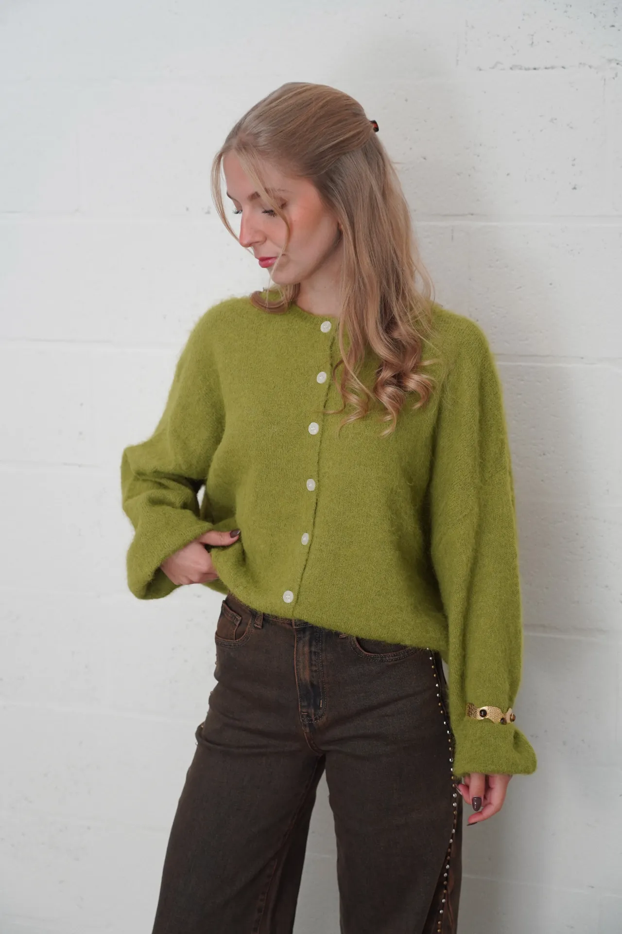 ORLA OLIVE - gilet à boutons