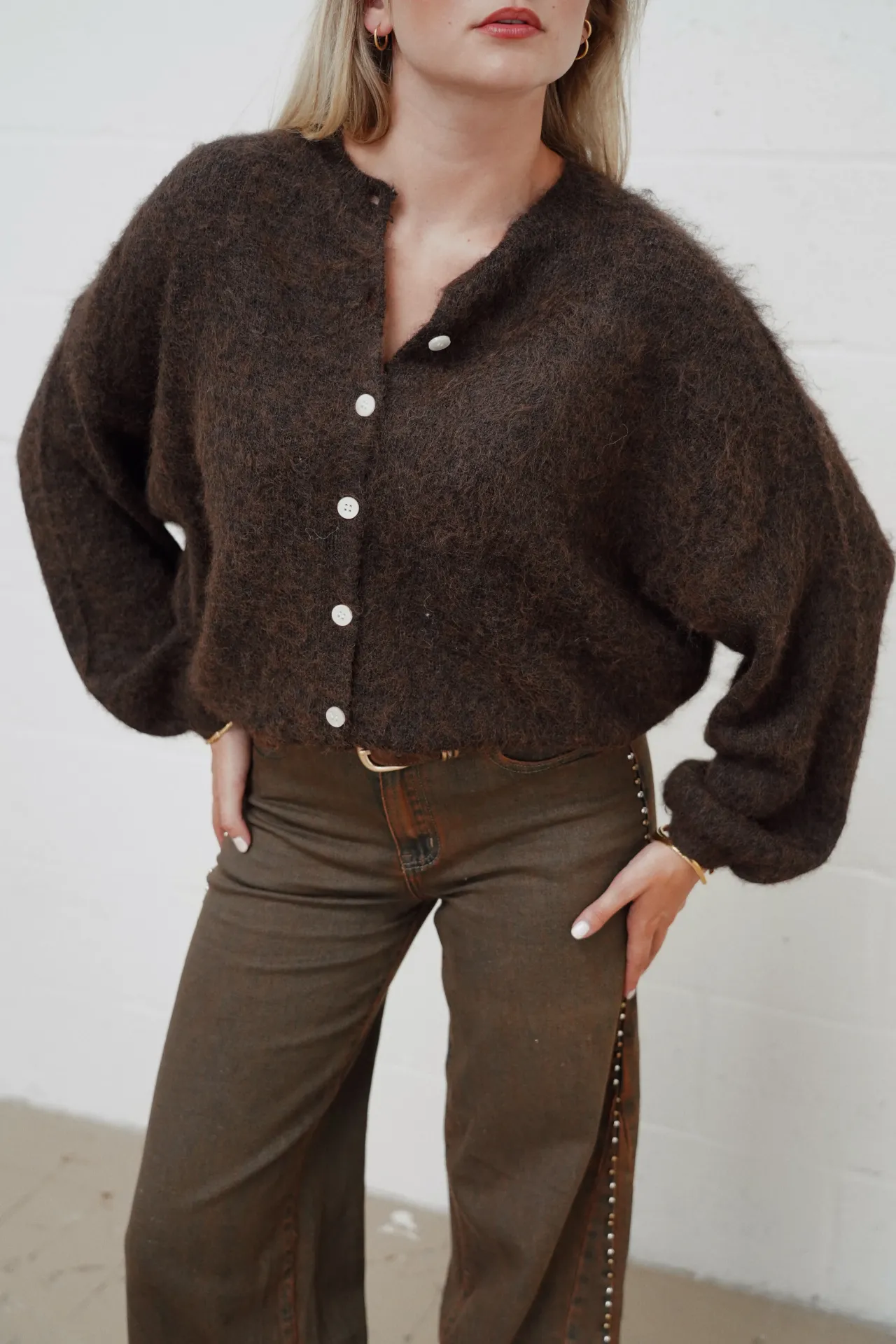 ORLA BRUN - gilet à boutons
