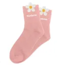 "POULETTE" ROSE/FLEUR - Chaussettes à paillettes tuftées