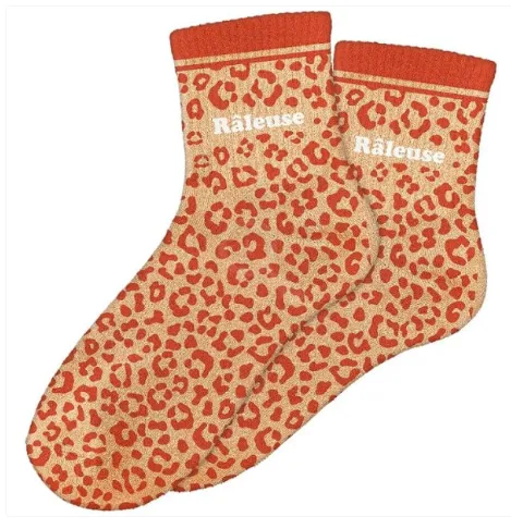 RALEUSE - Chaussettes léopard à paillettes