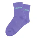 "CHARGER" MAUVE - Chaussettes à paillettes tuftées