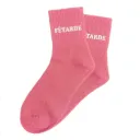 "FÊTARDE" ROSE - Chaussettes à paillettes tuftées