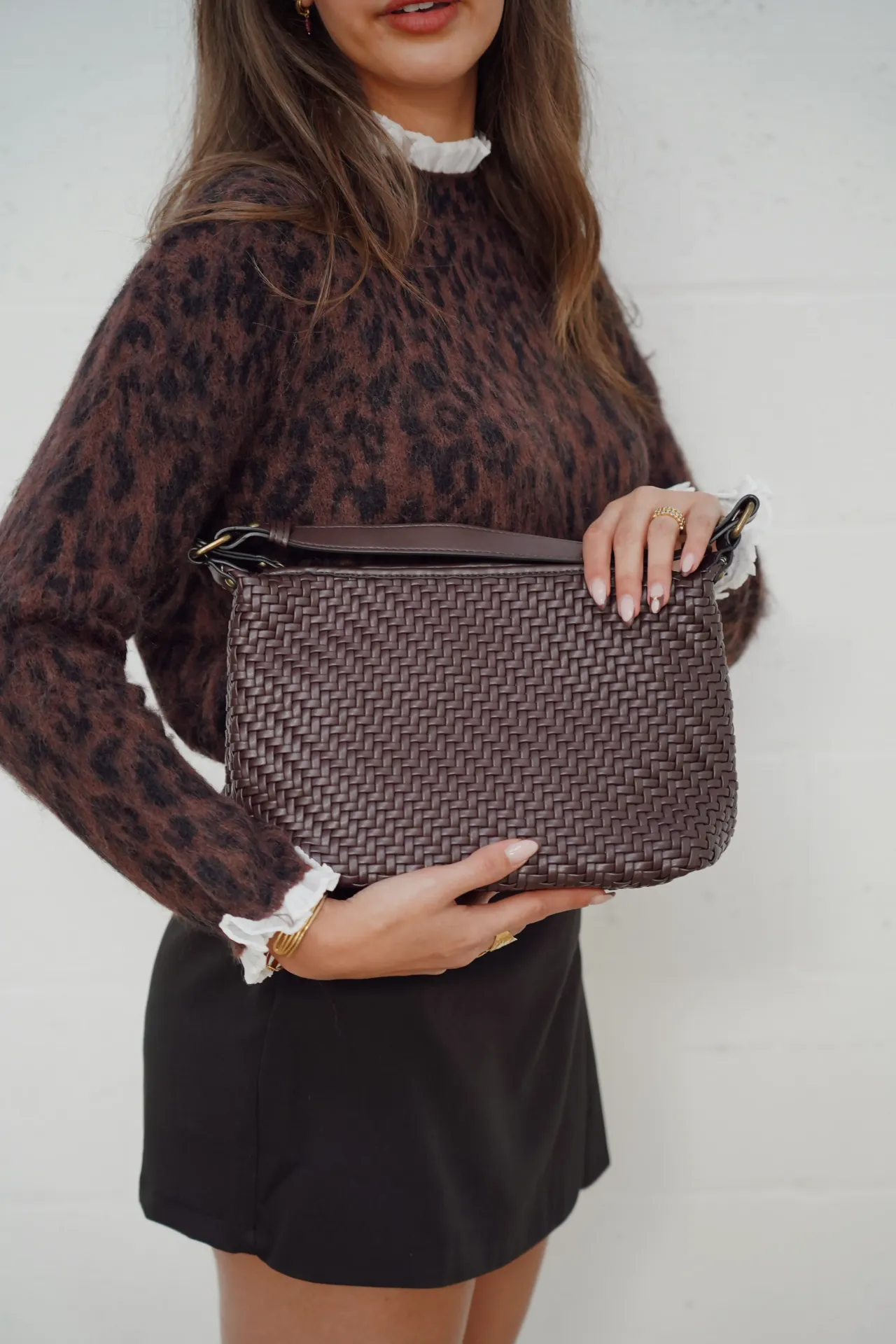 VALENTINO BRUN - Sac tressé