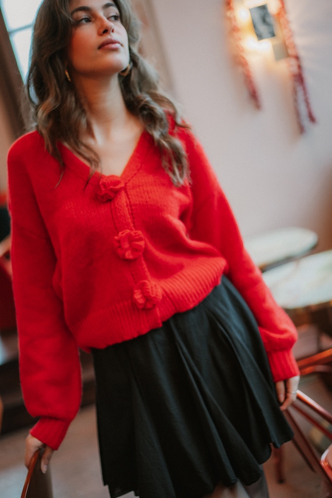 Cardigan FATIMA rouge