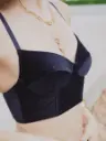 Brassière VELMA velours noir 