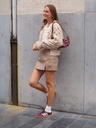 Jupe/short HAZEL beige similicuir