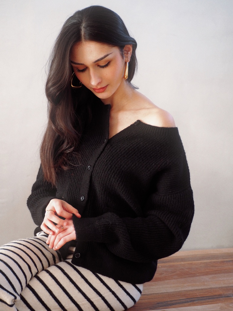 Cardigan HAYDEN noir (XS)