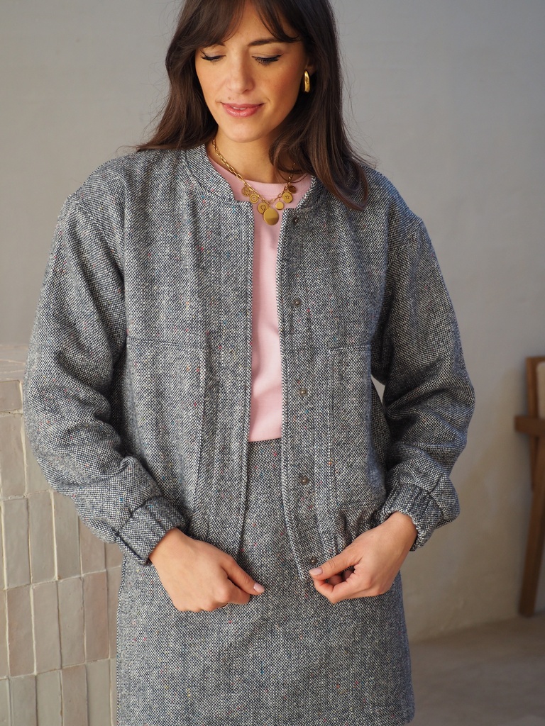 Bomber POLLY gris (XS)