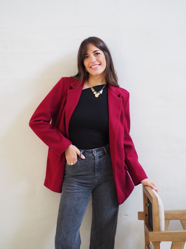 Blazer NOANE bordeaux/velouté (S)