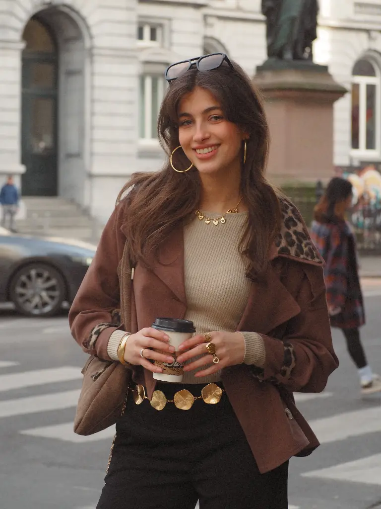 Trench DAVOR brun/léopard