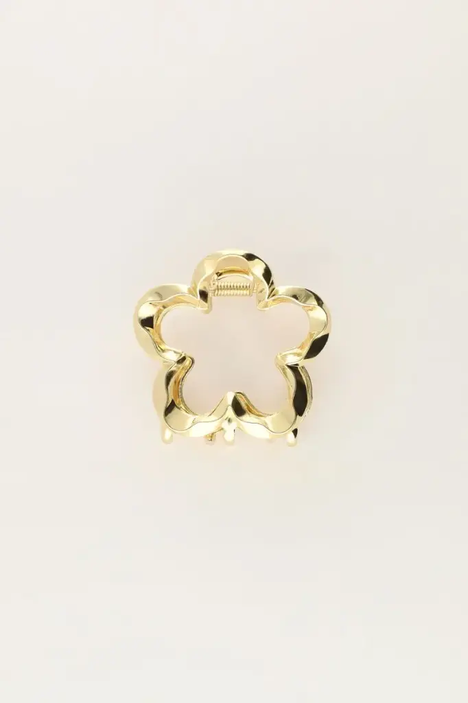 Pince dorée mini fleur