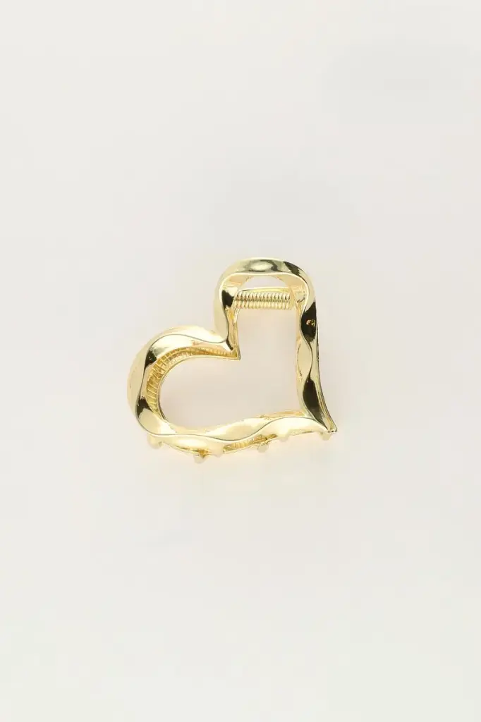 Pince dorée mini coeur