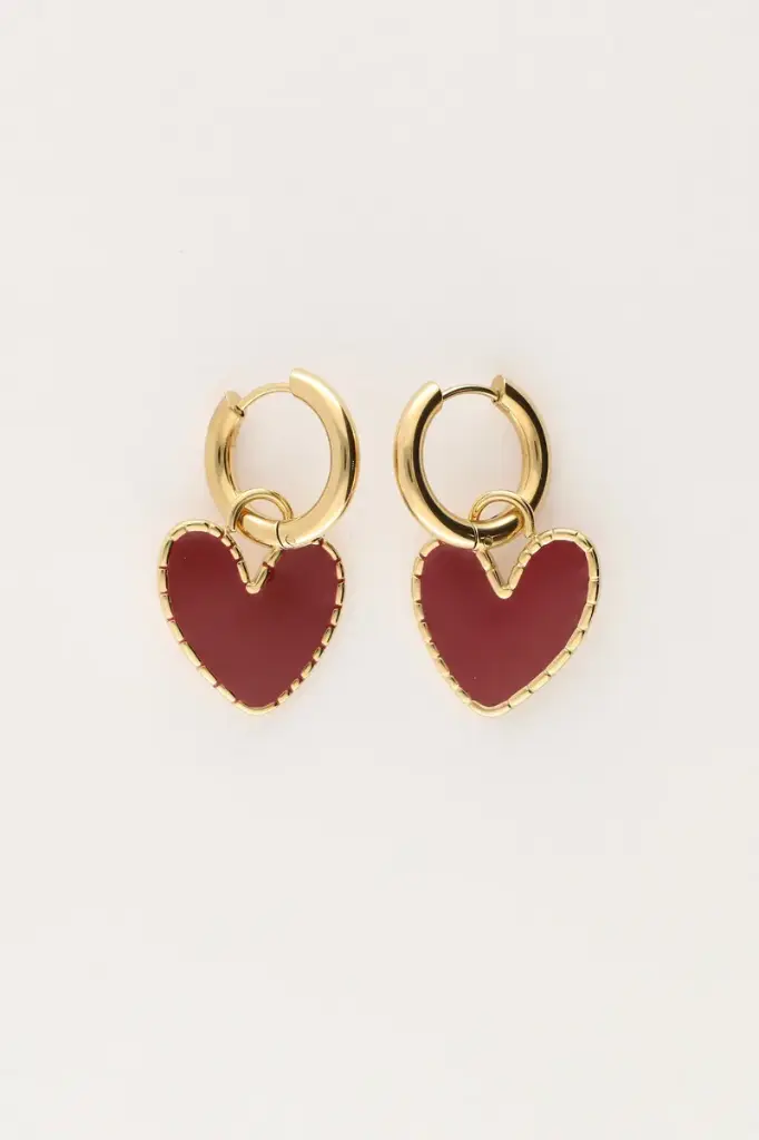 Boucles NALIA cœur rouge