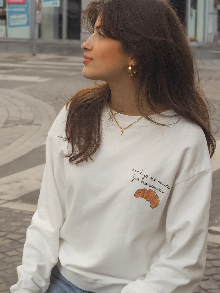 Sweat CROISSANT blanc