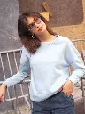 Sweat THILLI bleu/strass
