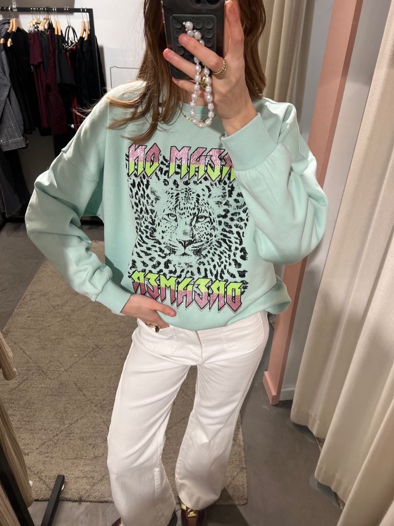 Sweat LUCINDA mintblauw/dream on