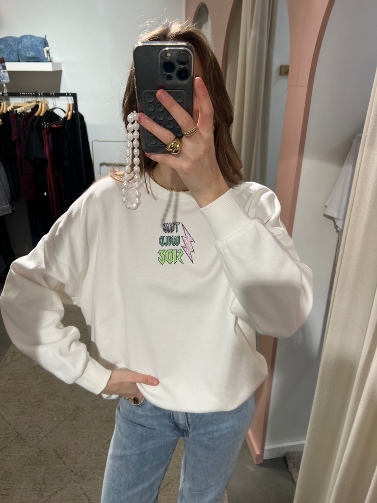 Sweat LUCINDA wit/wild side (XS)