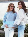 Blouse vaporeuse AVA blanc
