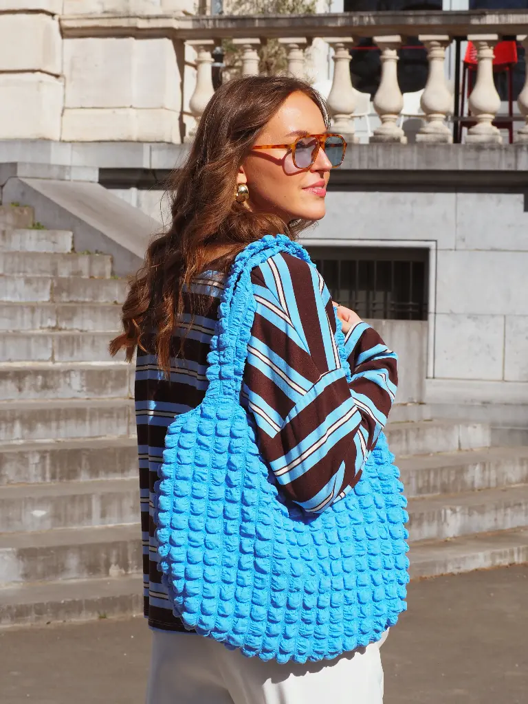Sac FINNA matelassé bleu
