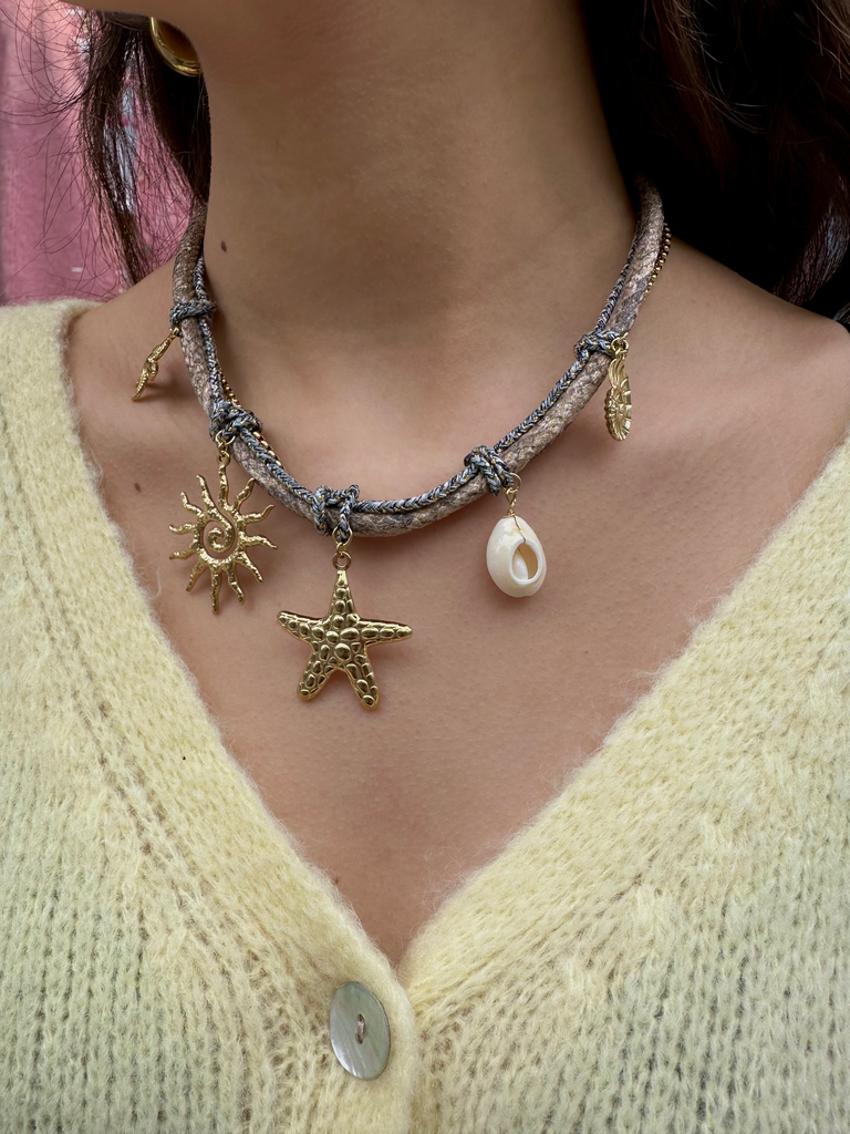 Collier MAELY corde/charms