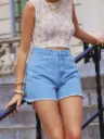 Short TAMRA jeans/strass