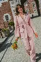 Blazer MARISA rose avec ceinture 