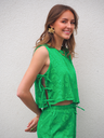 Top GIULIA vert à noeuds