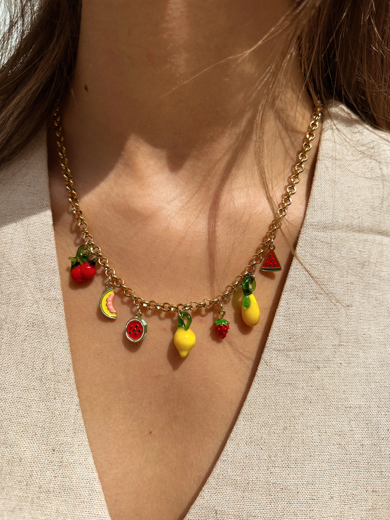Collier LIMONE à charms citron