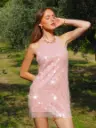 Robe ABBA rose/sequins