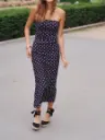 Jupe LOREN noir/pois blancs