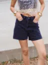 Short VALMY jeans/gris foncé