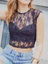 Top CHARLI noir/dentelle