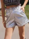 Short GAGA simili/argenté