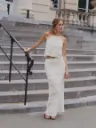 Jupe ZELIE blanc/crochet