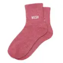 Chaussettes WESH rose à paillettes