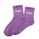 Chaussettes FETARDE mauve à paillettes