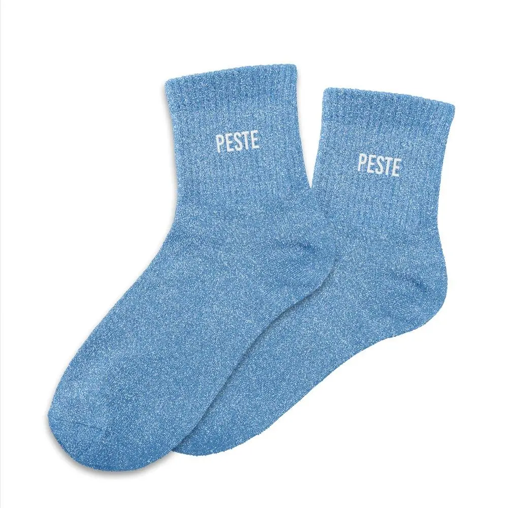 Chaussettes PESTE bleue à paillettes