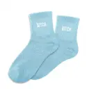 Chaussettes bleues BITCH à paillettes