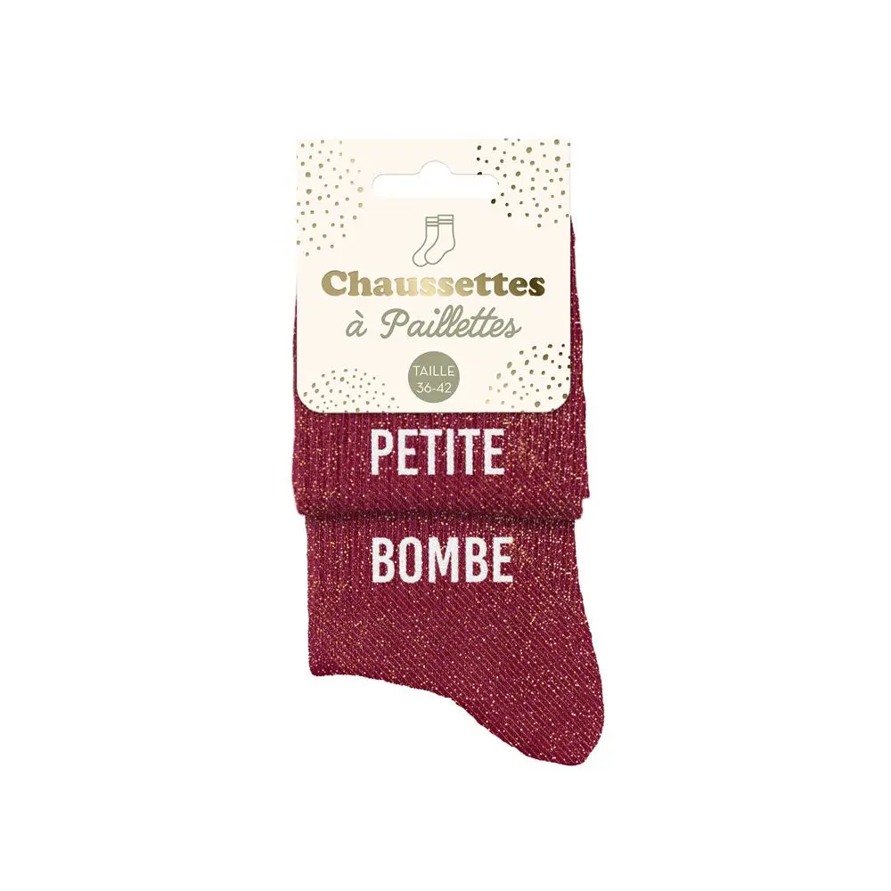 Chaussettes duo PETITE BOMBE à paillettes