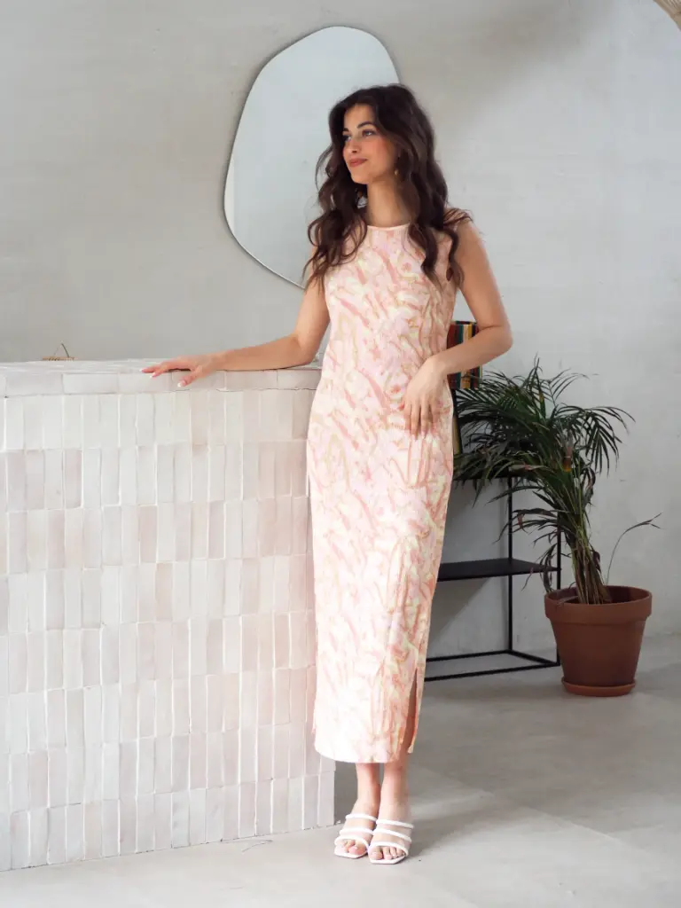 EMELIE ROSE - Robe longue imprimée (XS)