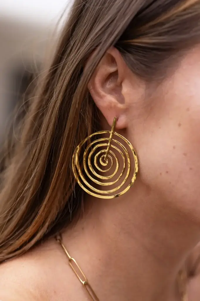 Boucles d'oreilles ALBA or/tourbillon