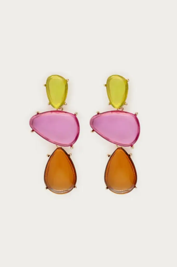 Boucles d'oreilles SORYA rose/jaune/orange