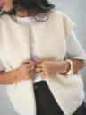 Veste INAYA beige/sans manches