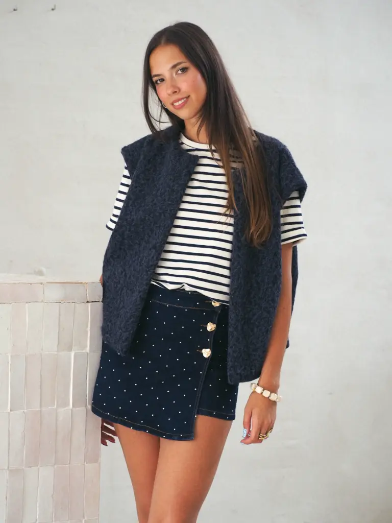 Veste INAYA bleu/sans manches