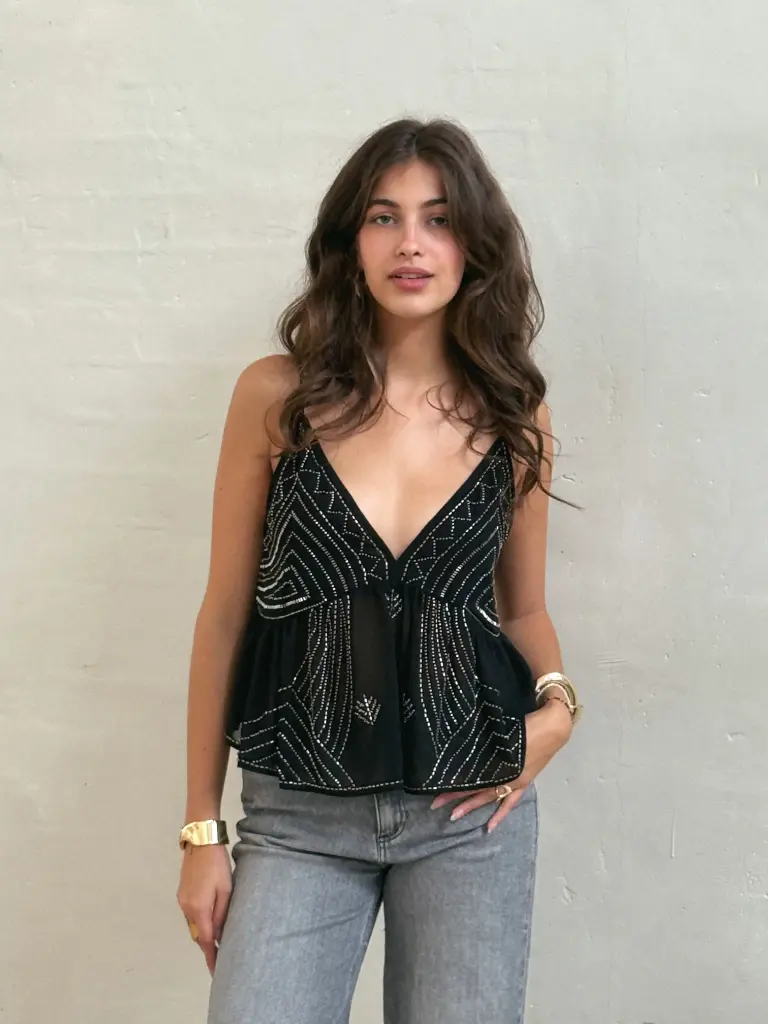 Top GABRIELLE à sequins