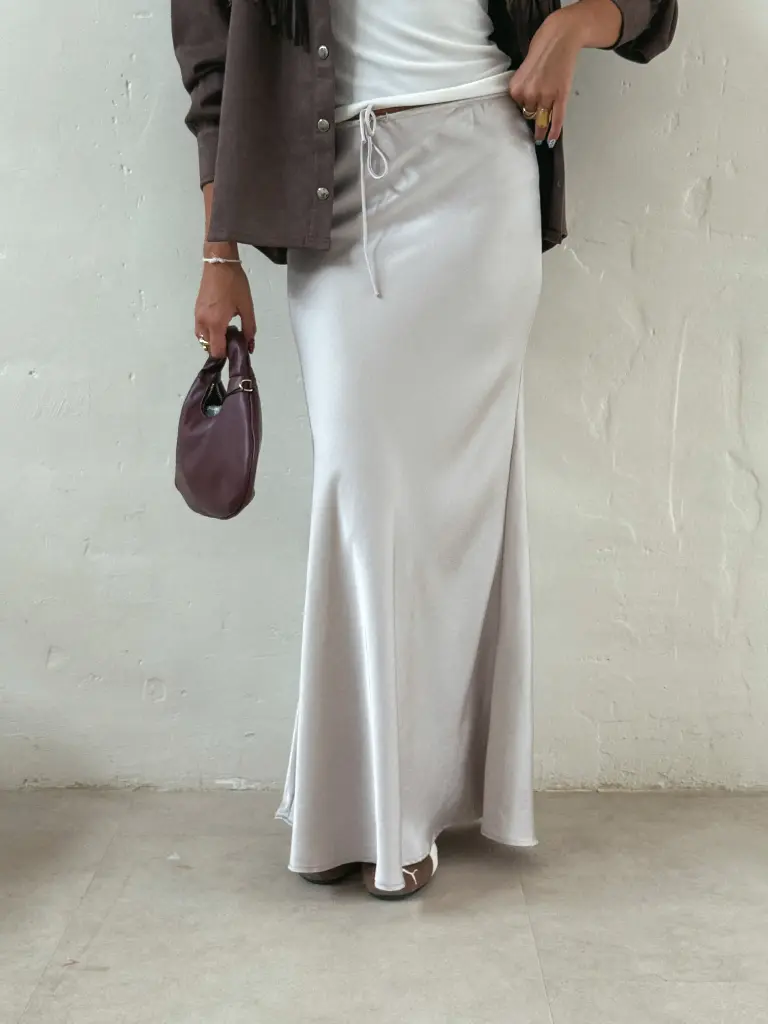 Jupe SOLINE beige/satiné