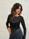 Blouse NINNI noir/mesh