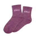 Chaussettes GENIALE mauve à paillettes